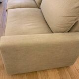 Maries Corner 3-seater sofa Dakota model in mottled beige color