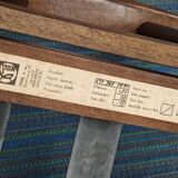 Pair of blue boomerang armchairs by Antonin Suman for Ton (Thonet) 1960