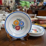 Vintage iron earth soup plates
