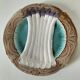 Asparagus plate in earthenware – acanthus and shells – around 1900