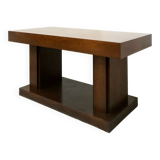 Console, in brown oak veneer, french work of the 50s