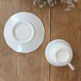 White porcelain tea cups