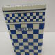 Series of 4 metal boxes, blue and white lustucru decoration
