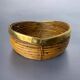 Circular rattan and brass basket, Italy, circa 1970s