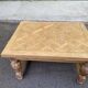 Art Deco monastery dining table, extendable, stripped in solid oak 230.