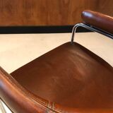 Vintage leather and chrome chair circa 1970