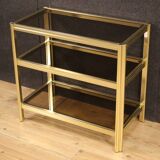 Design coffee table in gilded metal from the 80s