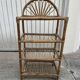 Vintage rattan shelf – 60s/70s style – fan pattern