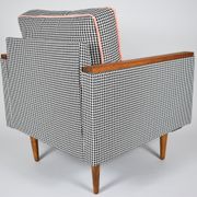 Mid-century original armchair Cube, 1970s,  restored, pied de poule
