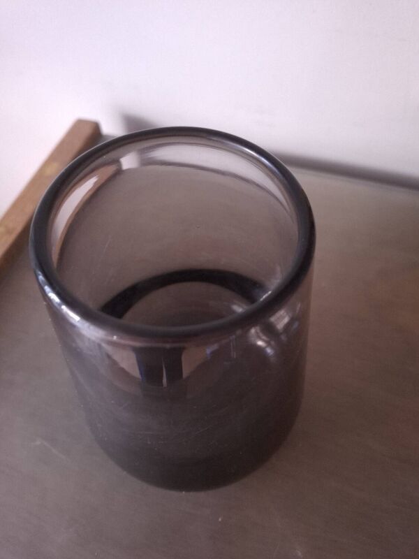 Vase en verre soufflé maître verrier  Claude Morin , 1978