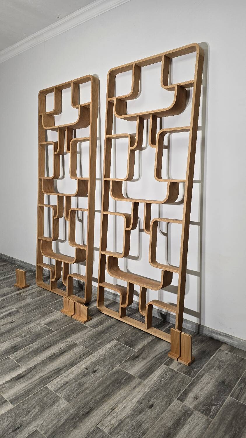 Room Dividers by Ludvik Volak for Drevopodnik Holesov, 1950s, Set of 2