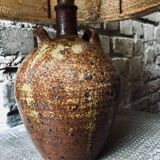 Handmade pyrite stoneware lamp, 1970