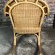 Rocking chair in rattan and bamboo rocker 1980