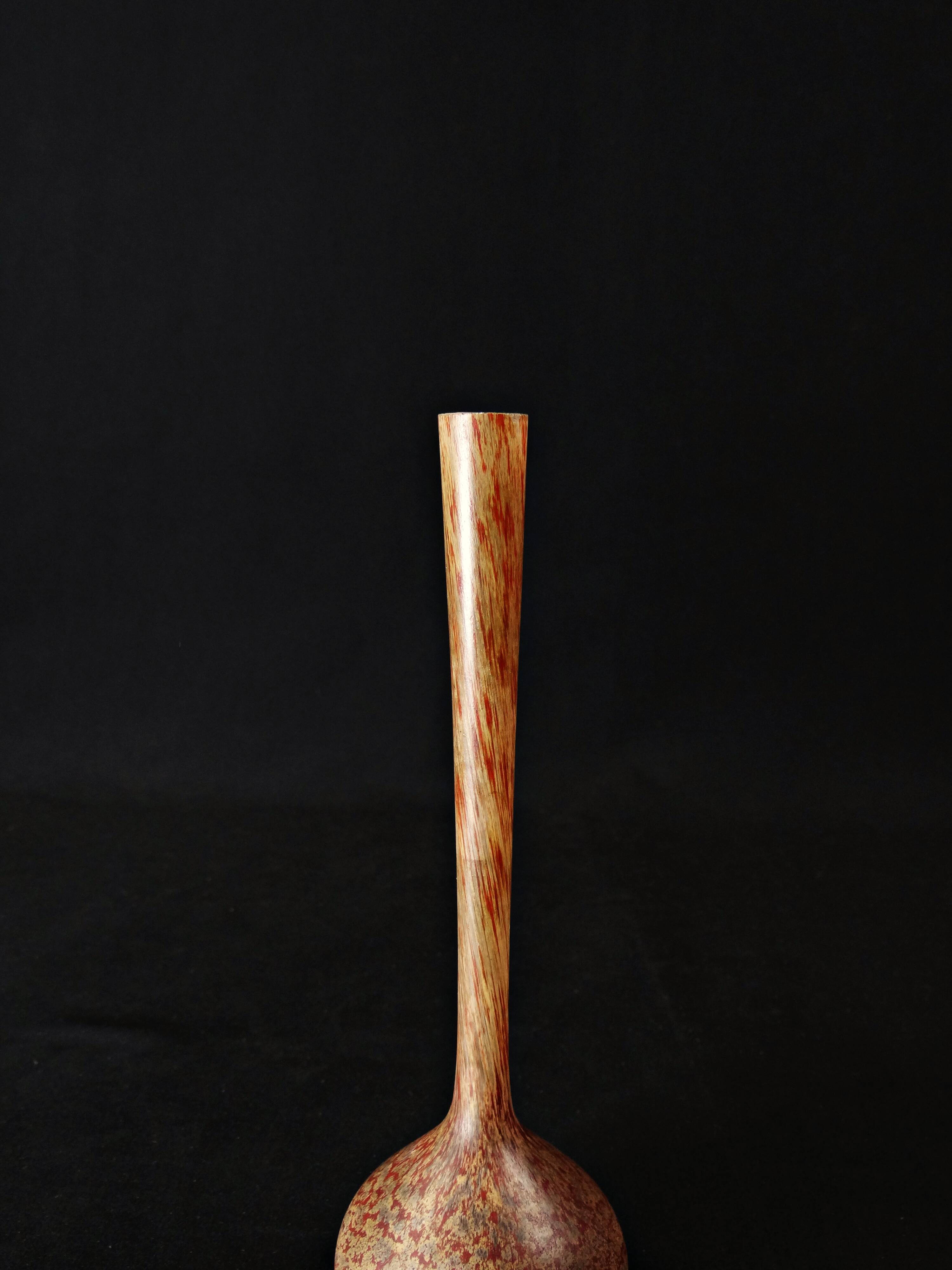 Delatte Nancy multi-layer glass vase signed marble effect Art Deco period