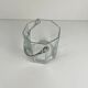 Octagonal glass ice bucket with metal handle, 1970s/80s, France