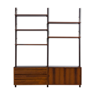 Poul Cadovius rosewood royal Cado wall unit with 2 cabinets and 5 shelves