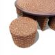 Coffee table and 4 stools in the style of Audoux & Minet.