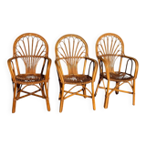 1980s Rattan Armchairs France