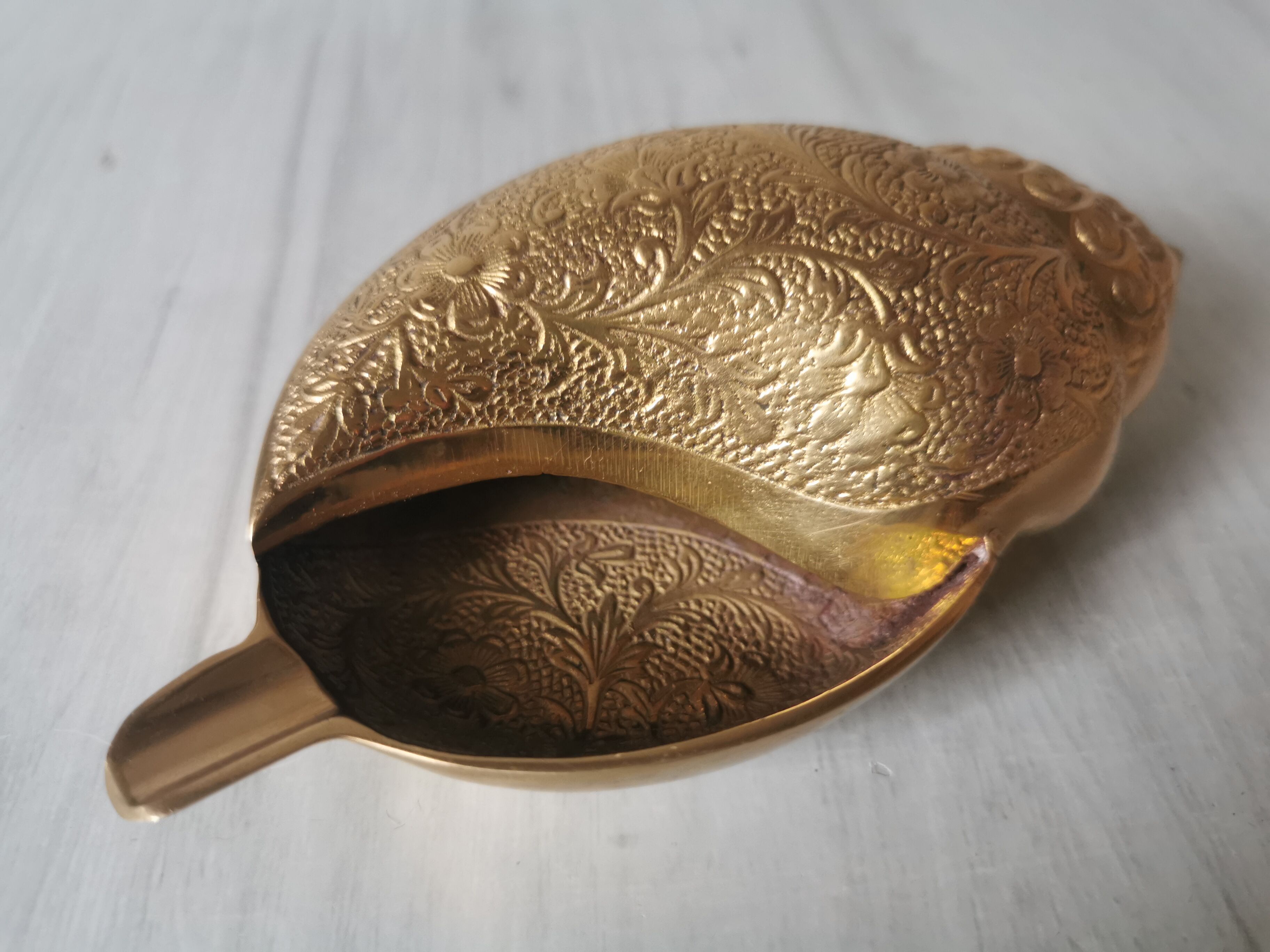 Brass shell ashtray