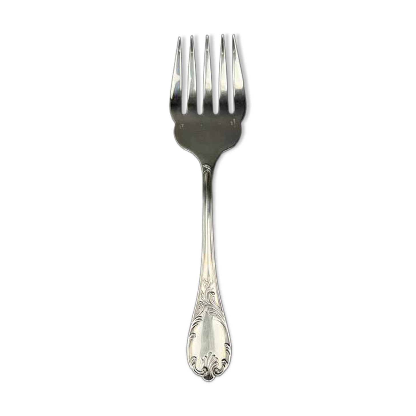 Christofle Marly fish serving fork no. 80, silver-plated, new from the 1980s.