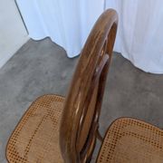 Set of 4 Mid-century Bentwood Cane Dining Chair, Thonet Style, 1970s Yugosl