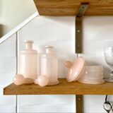 2 vials and 1 jar in powder pink opaline