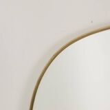 Gio Ponto, in the style of. Pair of mirrors framed in gilt brass. 1980s