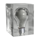 Sculpture inclusion in resin of a blue phosphorescent bulb attributed to Pierre Giraudon, 1970