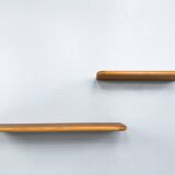 Ensemble de 2 étagères murales en teck du milieu du siècle, années 1970