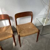 Model 75 straw chairs Niels O. Moller 1950