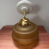 Vintage Amber Tulip Shade Tilting Wall Light