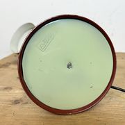 Lampe de Table Industrielle Rouge à Col de Cygne, 1960s