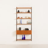 Kai Kristiansen teak wall unit with a console for FM Mobler, 1960s