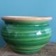 Glazed terracotta flower pot