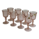 Verres à vin rose