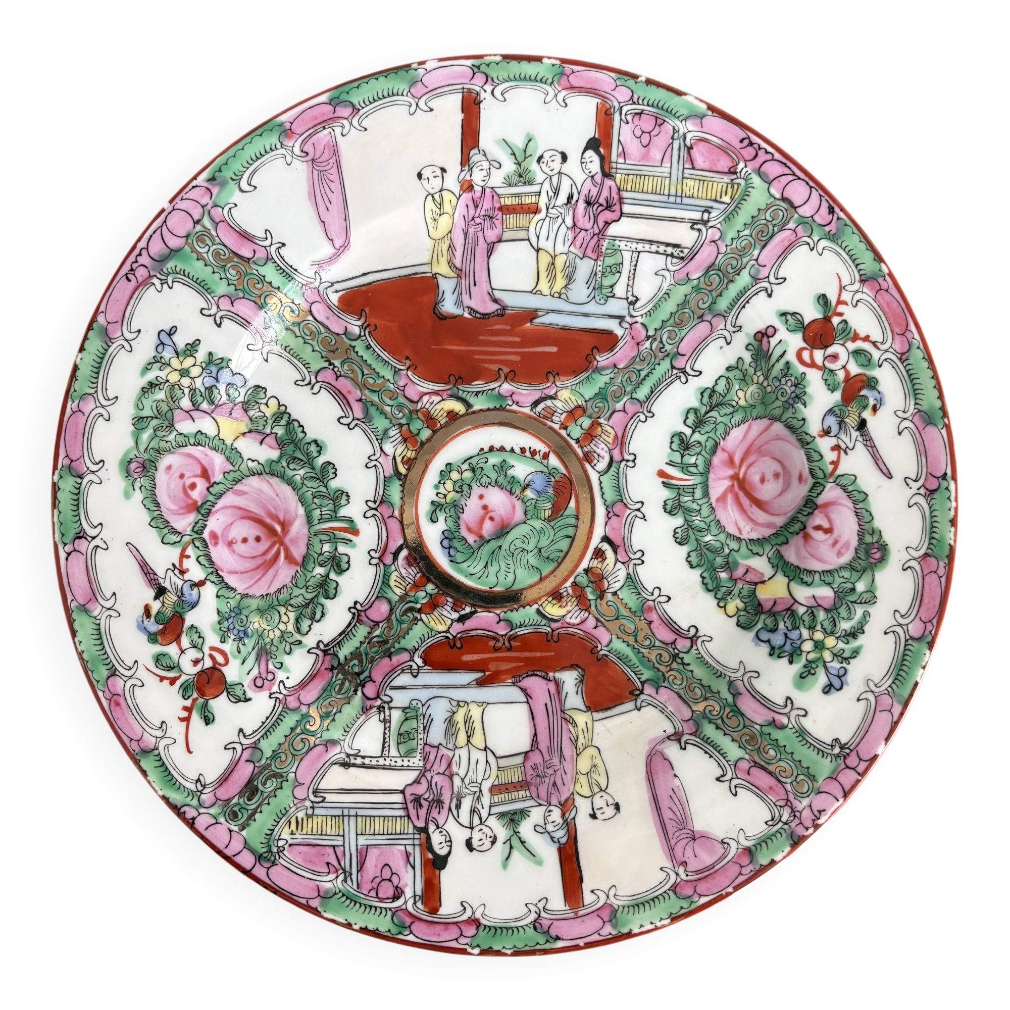 Decorative porcelain plate from Macau.