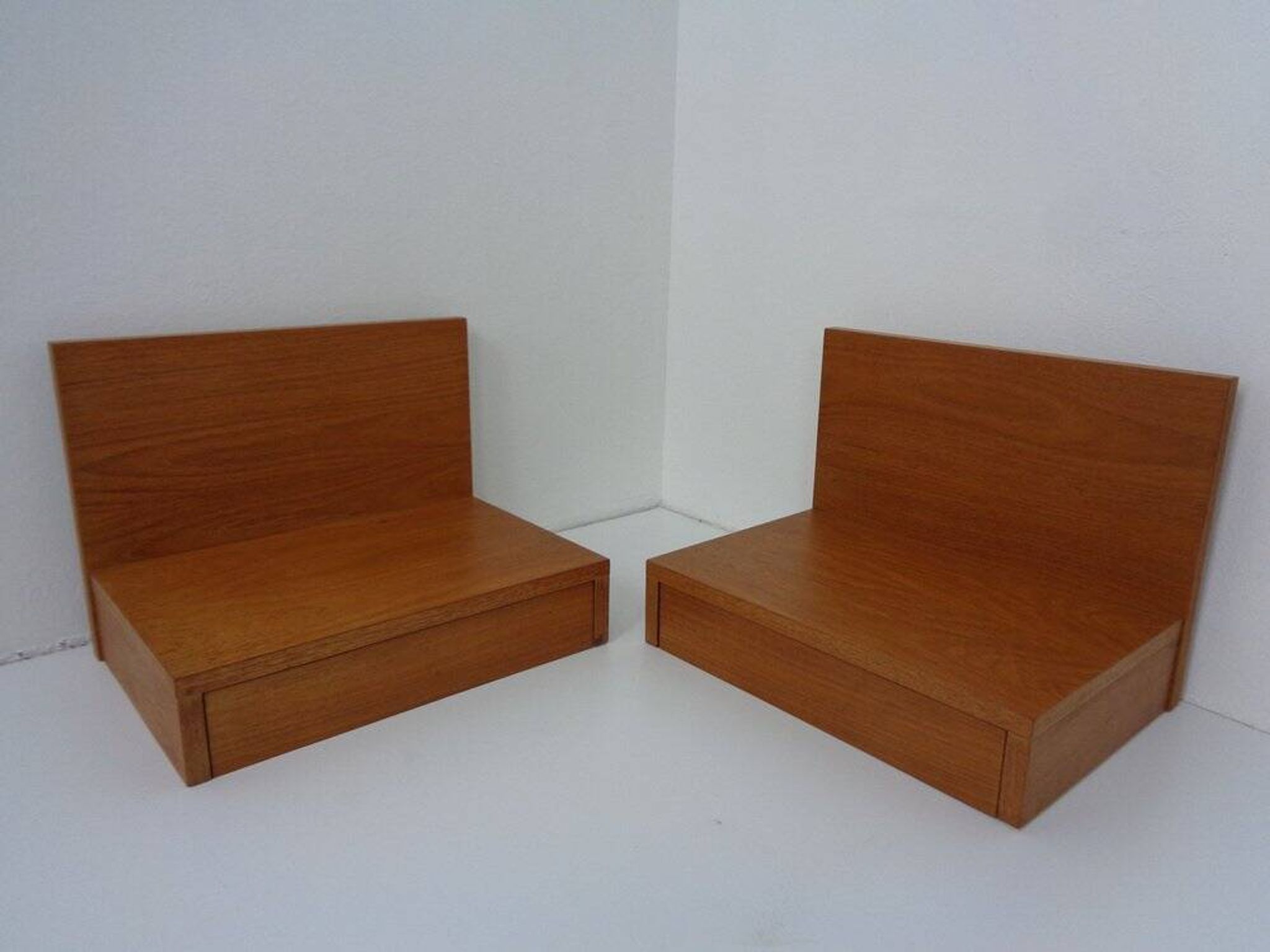 Teak Consoles with Drawers, 1960s, Set of 2