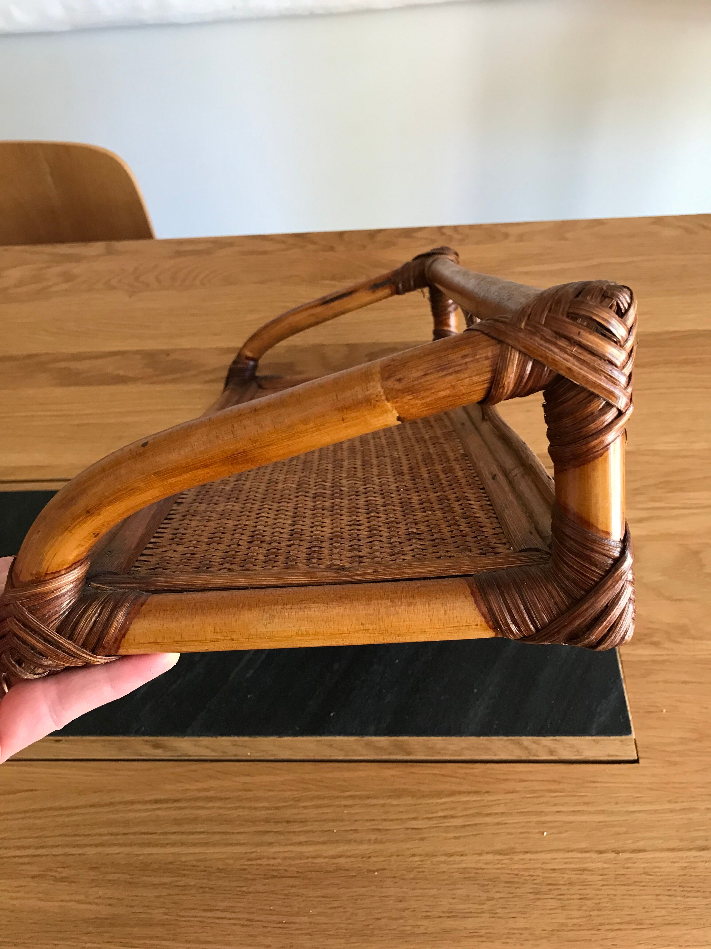 Vintage rattan shelf