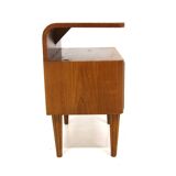 Elm bedside table, Swedish Modern, bodafors, Sweden, 1940
