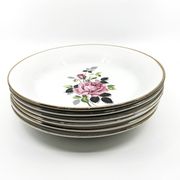 6 earthenware soup plates • L'Amandinoise • Circa 1950