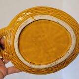 Coupelle serviteur ou dessous de bouteille en céramique décor tressé