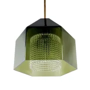Mid-Century Scandinavian Glass & Brass Ceiling by C. Fagerlund for Orrefors