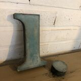 Blue sign letter "i"