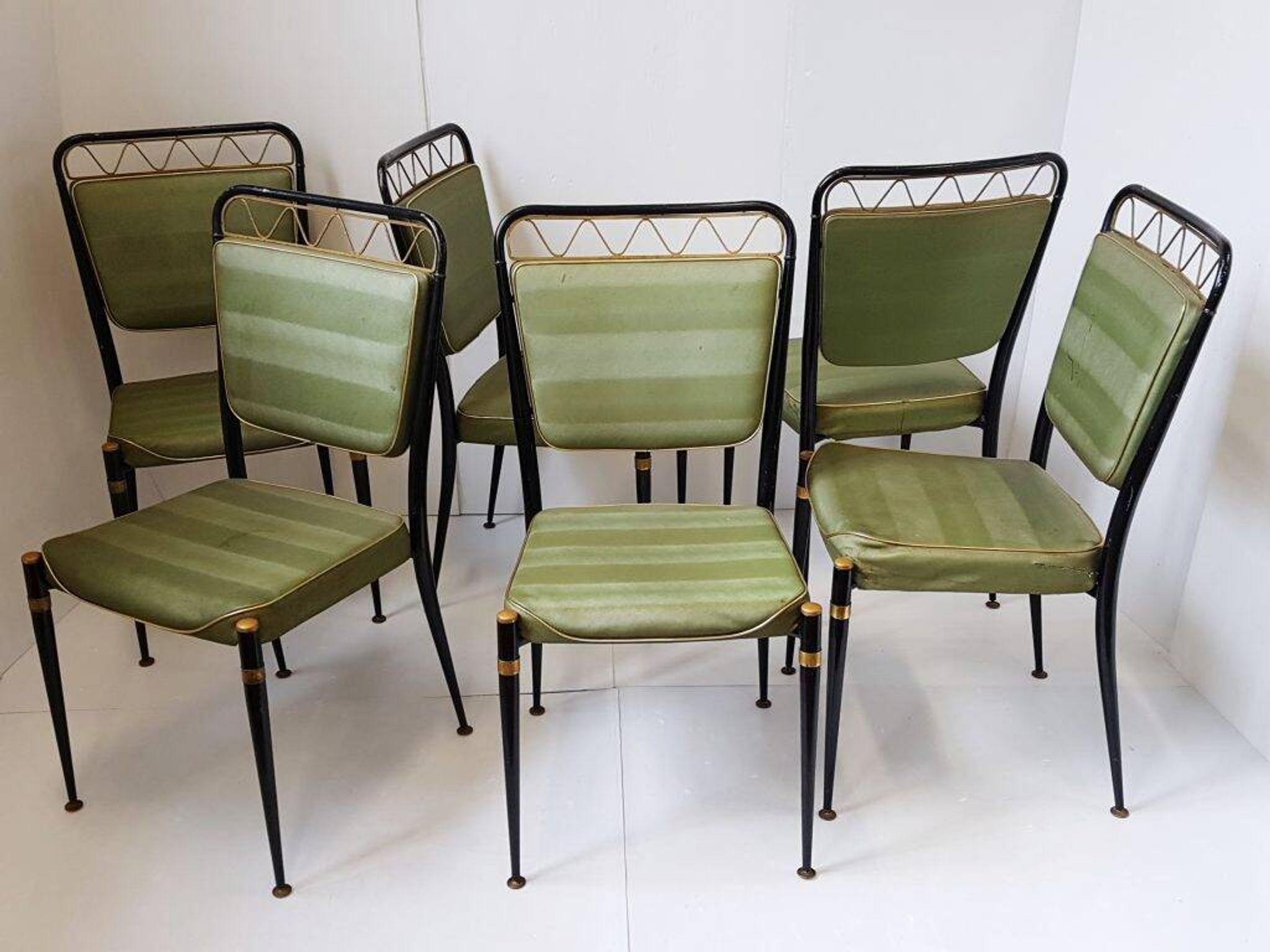 Suite de 6 chaises vintage 1950