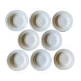 Ensemble de 8 assiettes creuses en céramique mouchetée