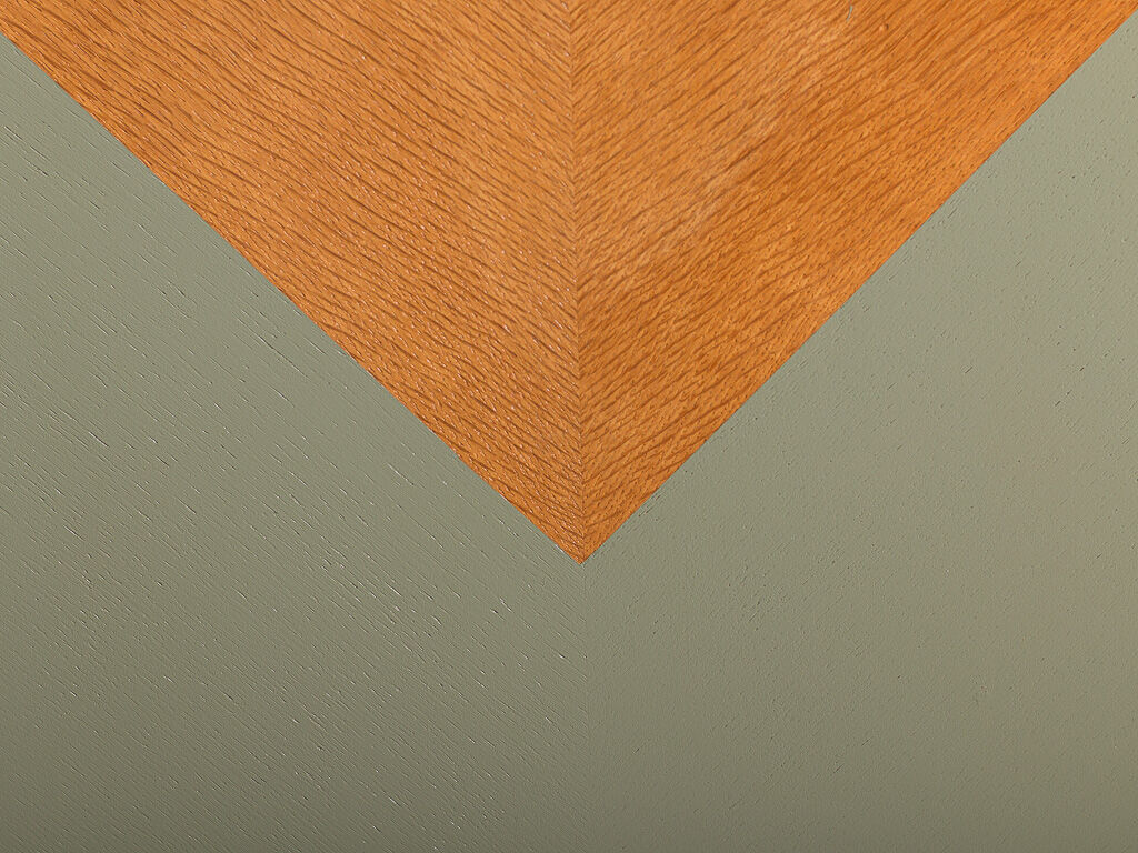 Wardrobe restyled in smoked green