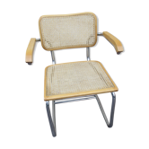 Chrome tubular cane chair