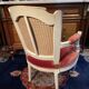 18th century Louis XVI red velvet cabriolet armchair