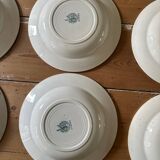 Set of eight Moulin des loups soup plates
