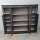 Furniture library industrial office four doors oak black patina